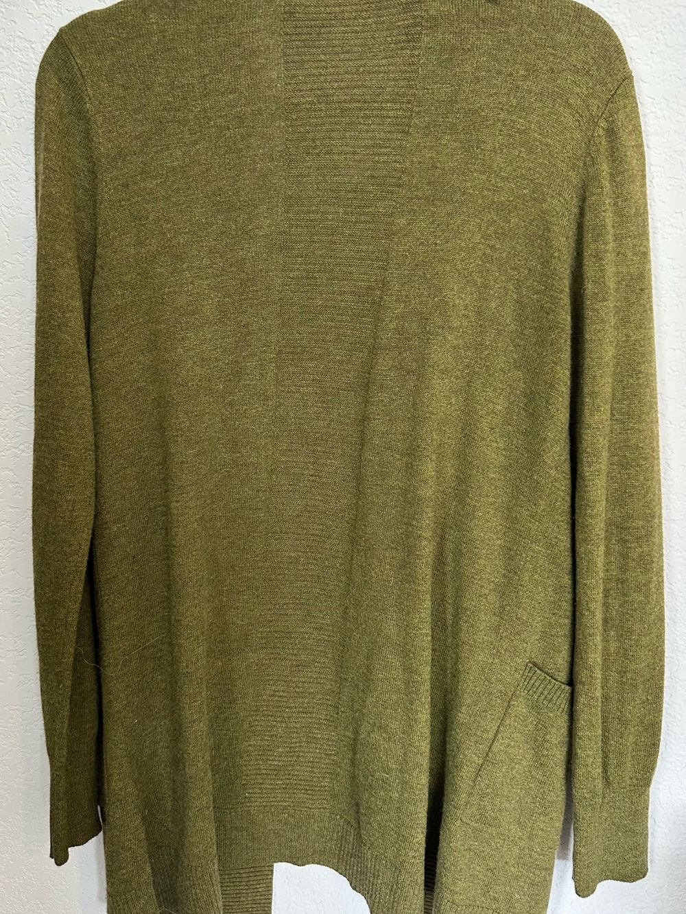 Cyrus Olive Green Open-Front Women's Cardigan Sweater - Picture 2 of 5